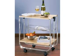 Wenko Servierwagen Dinett Deluxe Ahorn-Nachbildung