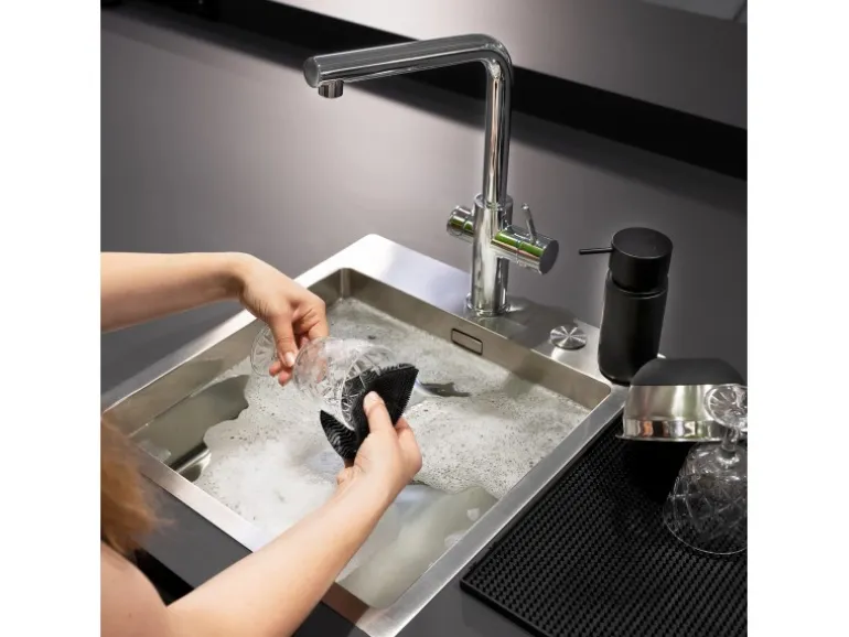 Wenko Silikon Spülschwamm Soft 2 Stück Black Outdoor Kitchen Schwarz