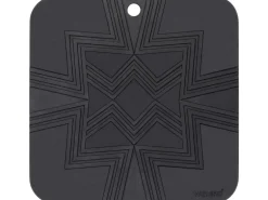 Wenko Silikon-Topfuntersetzer Wesi 16 cm x 16 cm x 0,5 cm Schwarz 2 Stück