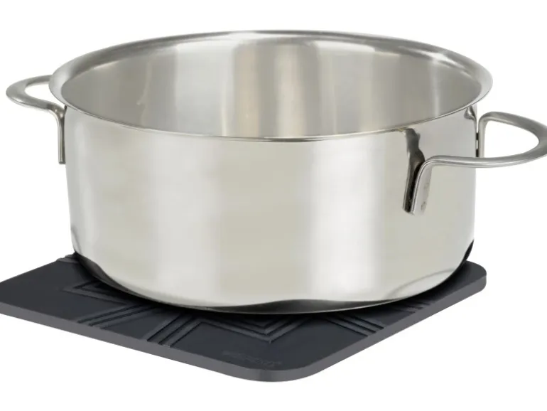 Wenko Silikon-Topfuntersetzer Wesi 16 cm x 16 cm x 0,5 cm Schwarz 2 Stück