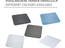 Wenko Spülbeckeneinlage Kristall Eckig 27,5 cm x 1 cm x 31 cm Grau