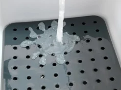 Wenko Spülbeckeneinlage Kristall Eckig 27,5 cm x 1 cm x 31 cm Grau