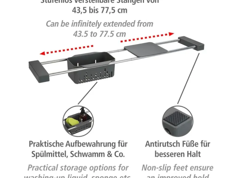 Wenko Spülbecken-Organizer Spülen-Caddy Cami ausziehbar