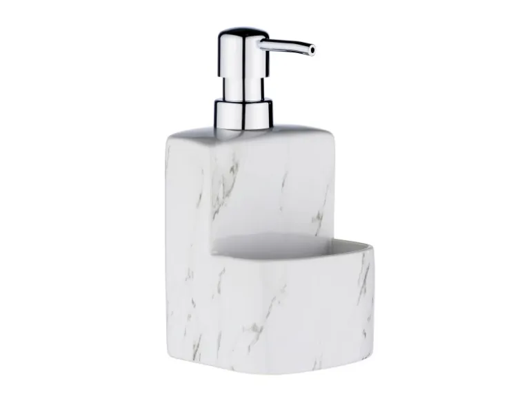 Wenko Spülmittelspender Festival Marmor Weiß 380 ml