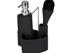 Wenko Spül-Set Empire Schwarz 19 cm x 11 cm x 12,5 cm