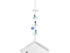 Wenko Teleskop-Regal Opal Stahl Weiß lackiertes Metall 19,5 x 85-250 x 26 cm