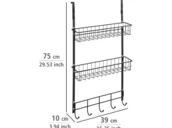 Wenko Türregal zum Aufhängen Schwarz