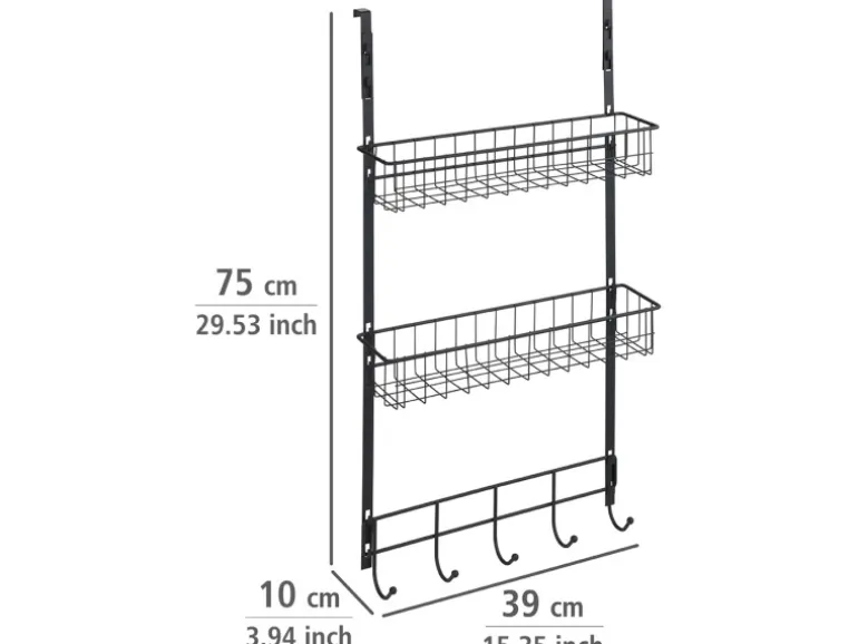 Wenko Türregal zum Aufhängen Schwarz