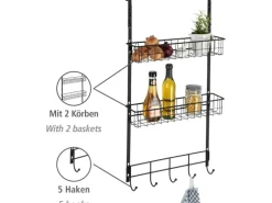 Wenko Türregal zum Aufhängen Schwarz