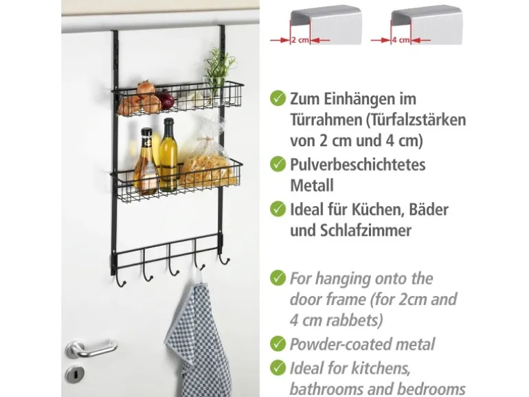 Wenko Türregal zum Aufhängen Schwarz