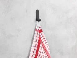 Wenko Wandhaken Monel Edelstahl 1,8 cm x 10,5 cm x 2 cm Schwarz-Matt 2 Stück