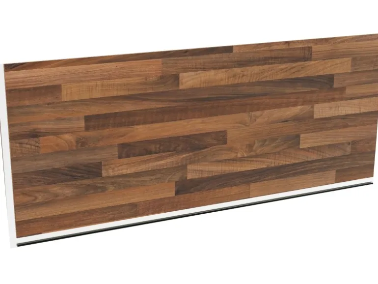 Westag Rückwand-System-Set MFC 305 x 58,5 cm Nussbaum Butcherblock Hell (NU742)