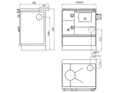 Westminster Küchenofen K 176 FA-90 rechts Stahl Schwarz 5 kW
