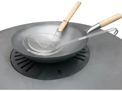 Wok-Set 3-teilig Edelstahl 56 cm x 35 cm x 12 cm