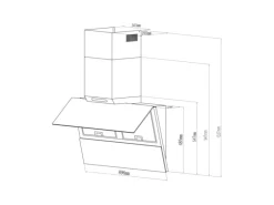 Wolkenstein Dunstabzugshaube WS49-90B Schwarz
