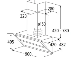 Wolkenstein Dunstabzugshaube W S4-90A++WTZ EEK: A++