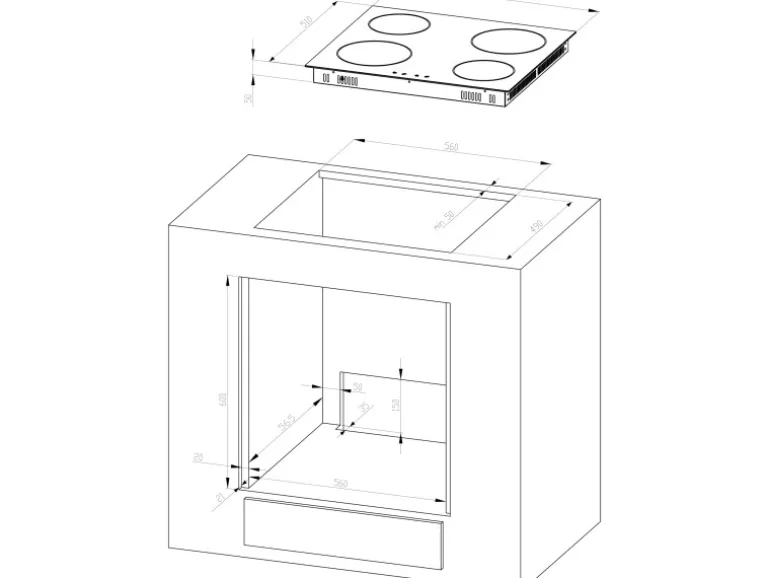 Wolkenstein Einbauherd-Set WMOC 100