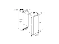 Wolkenstein Einbaukühlschrank WKS225.0EEB Weiß