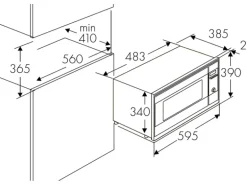 Wolkenstein Einbau-Mikrowelle WMW900-25GB EB
