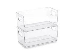 Zeller Aufbewahrungsboxen-Set Kunststoff 2-teilig Transparent