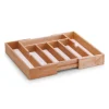 Zeller Besteckkasten Ausziehbar Gummibaum/Melamin 60 cm x 37,5 cm x 32 cm Natur