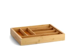 Zeller Besteckkasten Ausziehbar Bambus/HDF 6,5 cm x 35 cm x 43 cm Natur