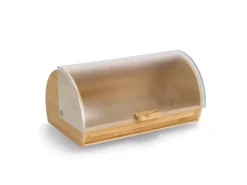 Zeller Brotkasten, Bambus/Kunststoff 19 cm x 25 cm x 39 cm Transparent