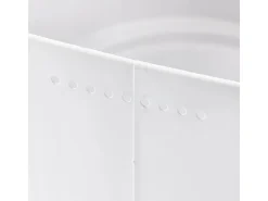 Zeller Brotkasten Metall mit Bambusdeckel 14,5 cm x 26,5 cm x 26,5 cm Weiß