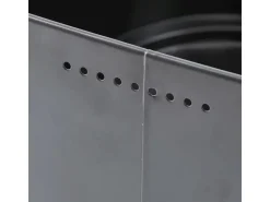 Zeller Brotkasten Metall mit Bambusdeckel 14,5 cm x 26,5 cm x 26,5 cm Schwarz