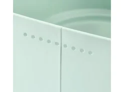 Zeller Brotkasten Metall mit Bambusdeckel 14,5 cm x 26,5 cm x 26,5 cm Mint