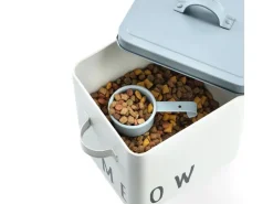 Zeller Futterdose Meow Metall 21 cm x 16,2 cm x 23,4 cm Weiß