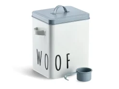 Zeller Futterdose Woof Metall 23,4 cm x 16,2 cm x 25,8 cm Weiß