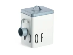 Zeller Futterdose Woof Metall 23,4 cm x 16,2 cm x 25,8 cm Weiß