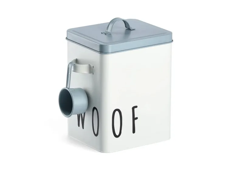 Zeller Futterdose Woof Metall 23,4 cm x 16,2 cm x 25,8 cm Weiß