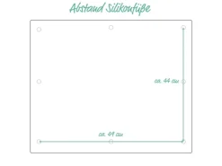 Zeller Herdblende-/Abdeckplatte Schiefer-Optik Glas 50 cm x 56 cm Anthrazit