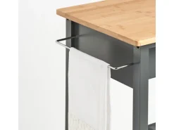 Zeller Küchenrollwagen MDF/Bambus 93 cm x 40 cm x 58 cm Anthrazit