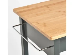 Zeller Küchenrollwagen MDF/Bambus 93 cm x 40 cm x 58 cm Anthrazit