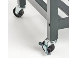 Zeller Küchenrollwagen MDF/Bambus 93 cm x 40 cm x 58 cm Anthrazit