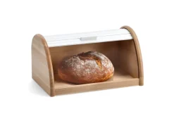 Zeller Rollbrotkasten Buche 21 cm x 25 cm x 39 cm Weiß