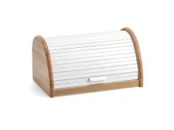 Zeller Rollbrotkasten Buche 21 cm x 25 cm x 39 cm Weiß