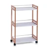 Zeller Rollwagen Bambus/MDF 81 cm x 30 cm x 51 cm Weiß