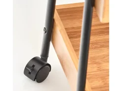 Zeller Rollwagen Bambus/Metall 70,5 cm x 28 cm x 49,5 cm Schwarz