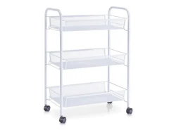 Zeller Rollwagen Mesh 62,5 cm x 26 cm x 44 cm Weiß