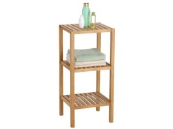 Zeller Standregal mit 3 Ablagen 37 cm x 33 cm x 80 cm Bambus