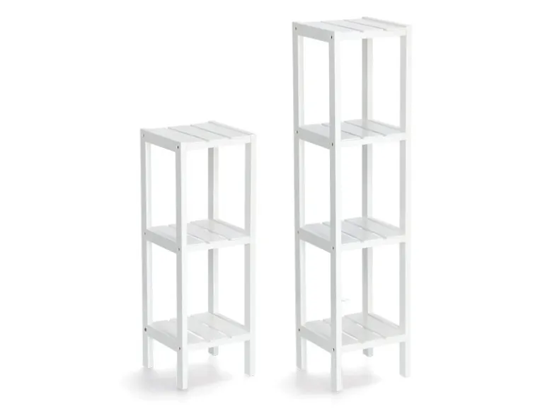 Zeller Standregal mit 3 Ablagen MDF 22 cm x 22 cm x 65 cm Weiß