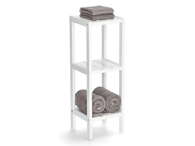 Zeller Standregal mit 3 Ablagen MDF 22 cm x 22 cm x 65 cm Weiß