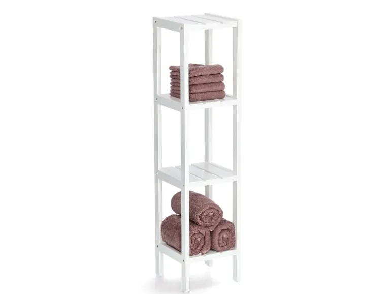 Zeller Standregal mit 4 Ablagen MDF 22 cm x 22 cm x 92 cm Weiß