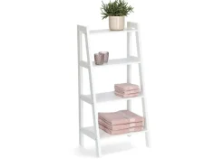 Zeller Standregal mit 4 Ablagen MDF 43 cm x 32 cm x 90 cm Weiß