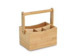 Zeller Utensilienhalter mit Tragegriff Bambus 23 cm x 14 cm x 21,5 cm Natur