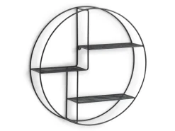 Zeller Wandregal Metall 55 cm x 12 cm Schwarz